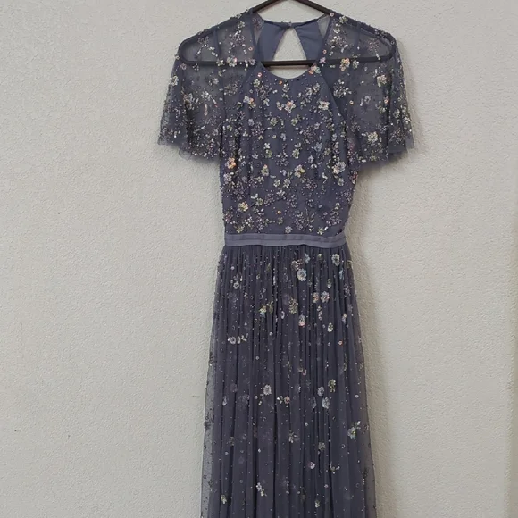 Needle & Thread Blue Embellished Maxi Dress - Picture 3 of 8